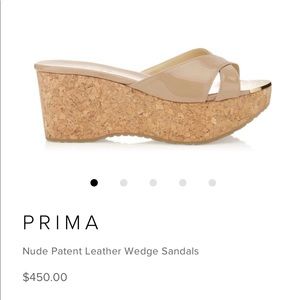 Jimmy Choo •Prima Cork Platform Sandal• size 8.5